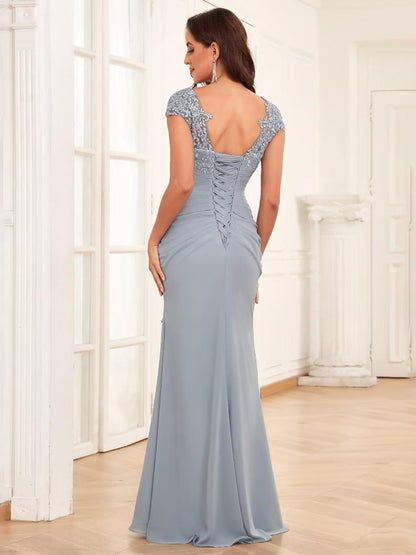 Sheath/Column Sweetheart Floor-Length Bridesmaid Dresses With Ruffles