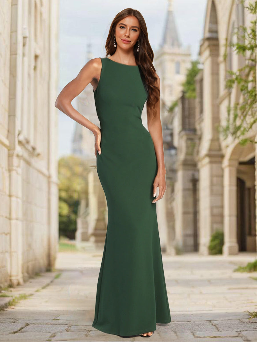 Trumpet/Mermaid Scoop Floor-Length Bridesmaid Dresses