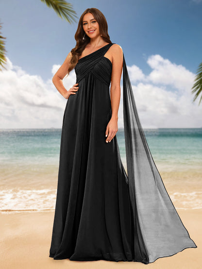 A-Line/Princess One-Shoulder Sleeveless Bridesmaid Dresses