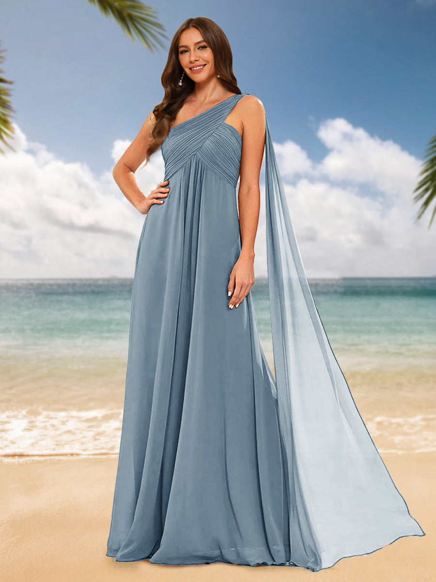 A-Line/Princess One-Shoulder Sleeveless Bridesmaid Dresses