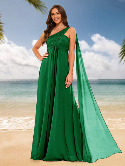 A-Line/Princess One-Shoulder Sleeveless Bridesmaid Dresses