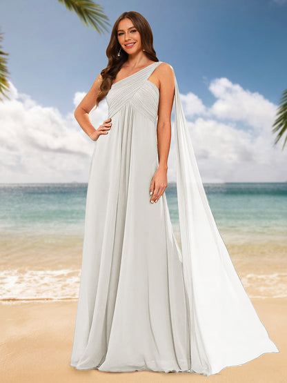 A-Line/Princess One-Shoulder Sleeveless Bridesmaid Dresses