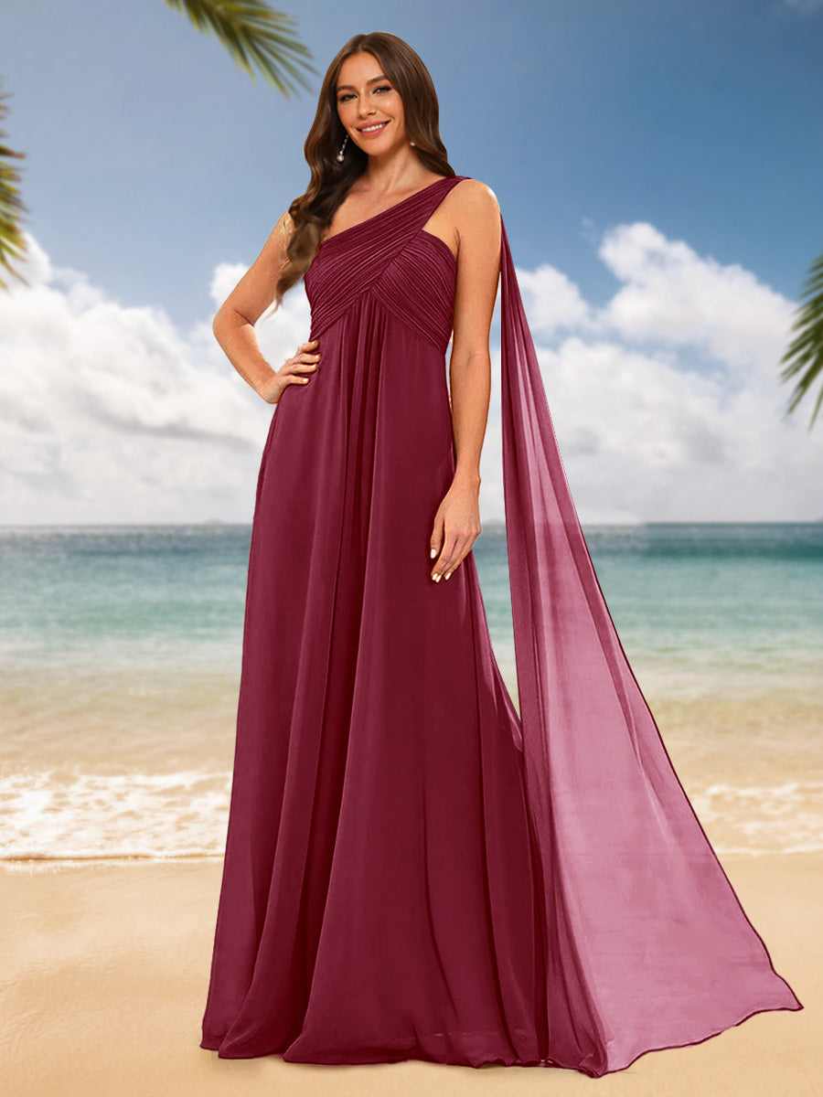 A-Line/Princess One-Shoulder Sleeveless Bridesmaid Dresses