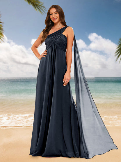 A-Line/Princess One-Shoulder Sleeveless Bridesmaid Dresses