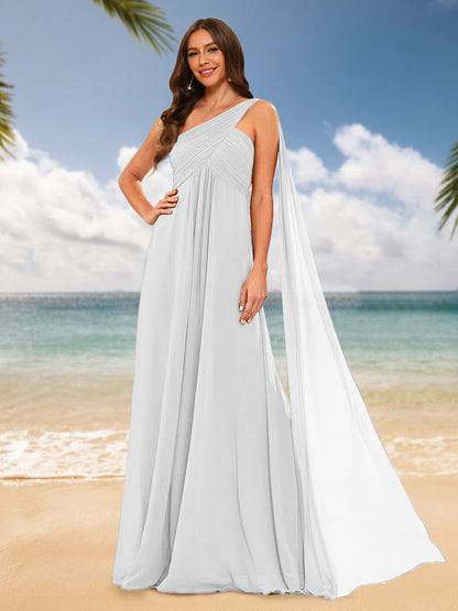 A-Line/Princess One-Shoulder Sleeveless Bridesmaid Dresses