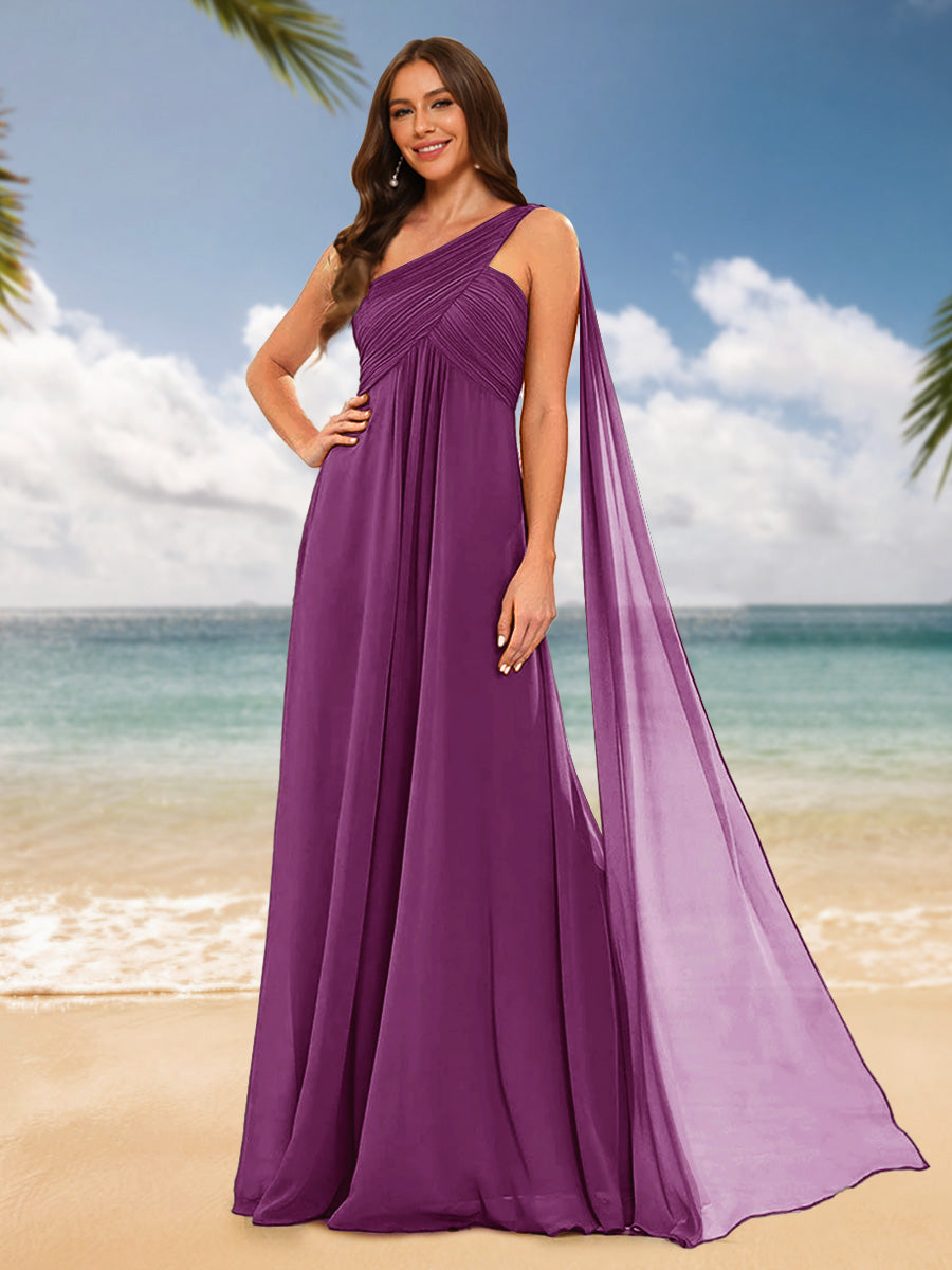 A-Line/Princess One-Shoulder Sleeveless Bridesmaid Dresses