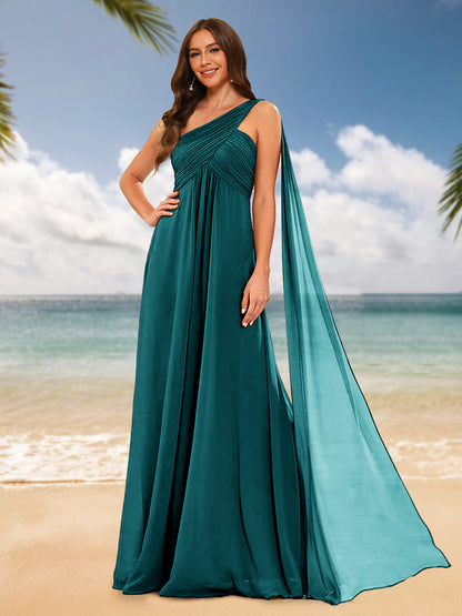 A-Line/Princess One-Shoulder Sleeveless Bridesmaid Dresses