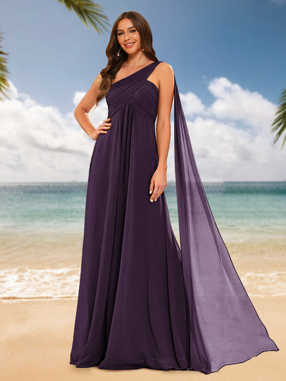 A-Line/Princess One-Shoulder Sleeveless Bridesmaid Dresses