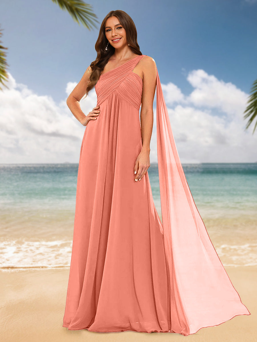 A-Line/Princess One-Shoulder Sleeveless Bridesmaid Dresses