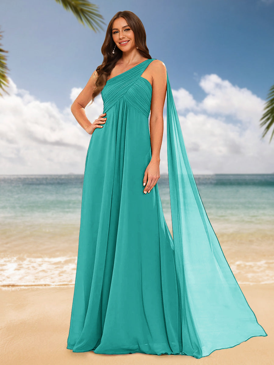 A-Line/Princess One-Shoulder Sleeveless Bridesmaid Dresses