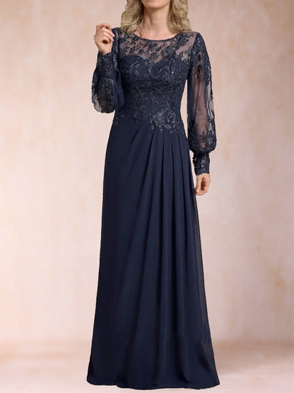 Sheath/Column Scoop Lantern Sleeves Mother of the Bride Dresses with Sequins