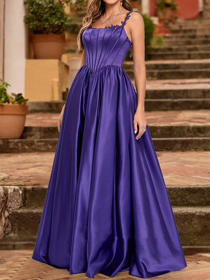 Ball Gown Scoop Sleeveless Beading Prom Dresses