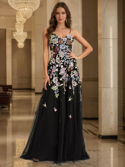 A-Line/Princess V-Neck Sleeveless Ruched Prom Dresses