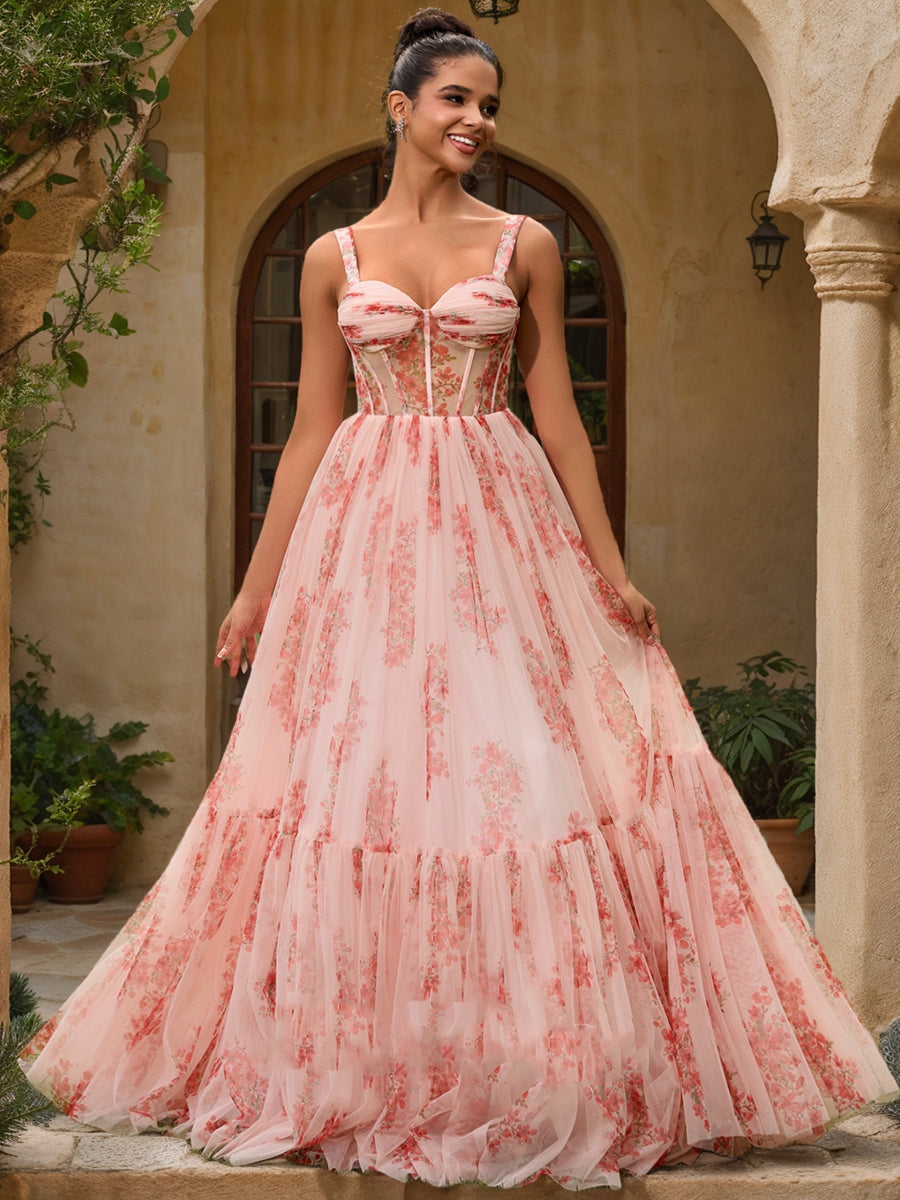 Ball Gown Sweetheart Sleeveless Ruched Prom Dresses