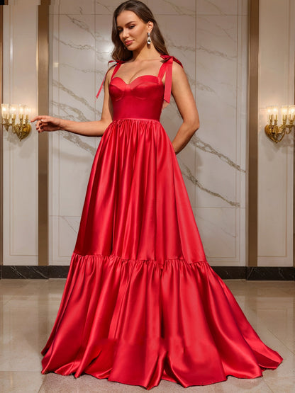 Ball Gown Sweetheart Sleeveless Ruched Prom Dresses