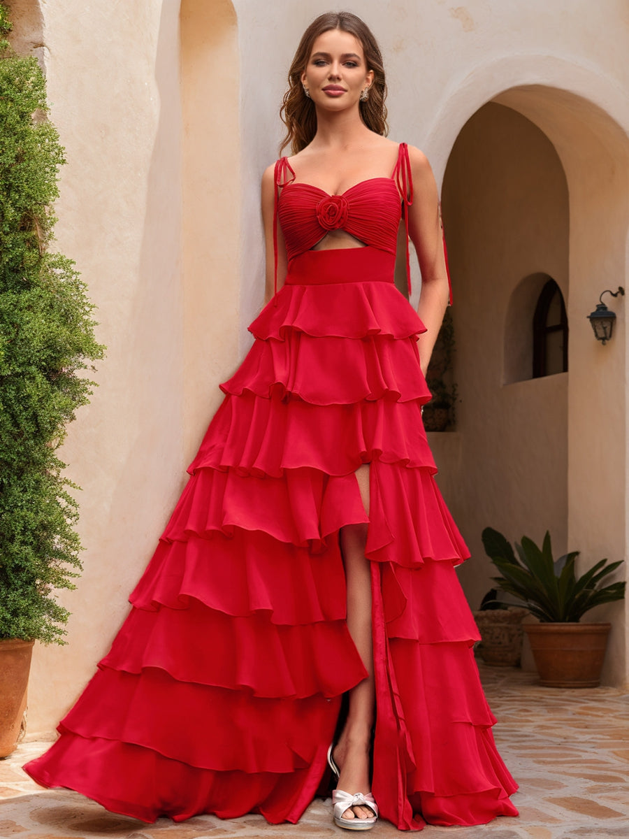 Ball Gown Sweetheart Sleeveless Solid Flowers Prom Dresses