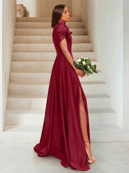 A-Line/Princess One-Shoulder Asymmetrical Split Side	Bridesmaid Dresses