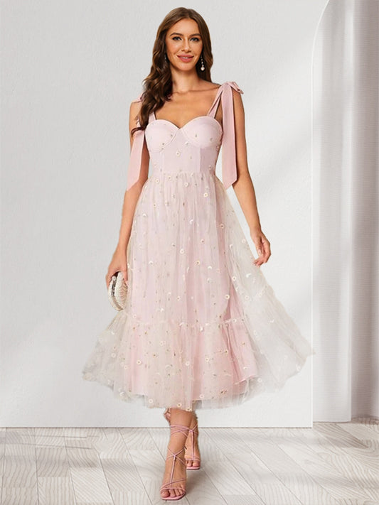 A-Line/Princess Sweetheart Sleeveless Bow Bridesmaid Dresses