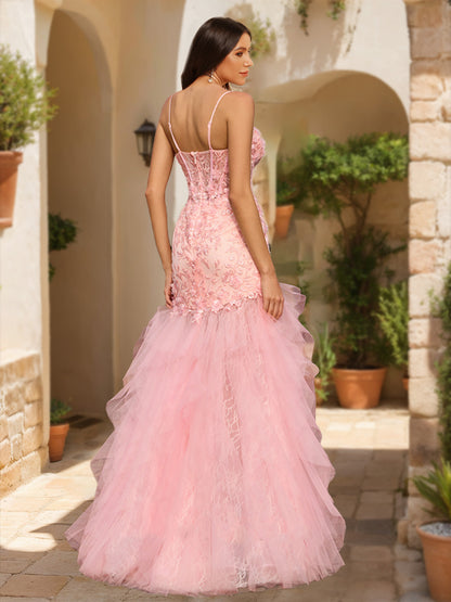 Trumpet/Mermaid V-Neck Sleeveless Beading Prom Dresses