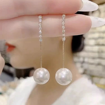 Luxury Women's Pearl Drop Earrings