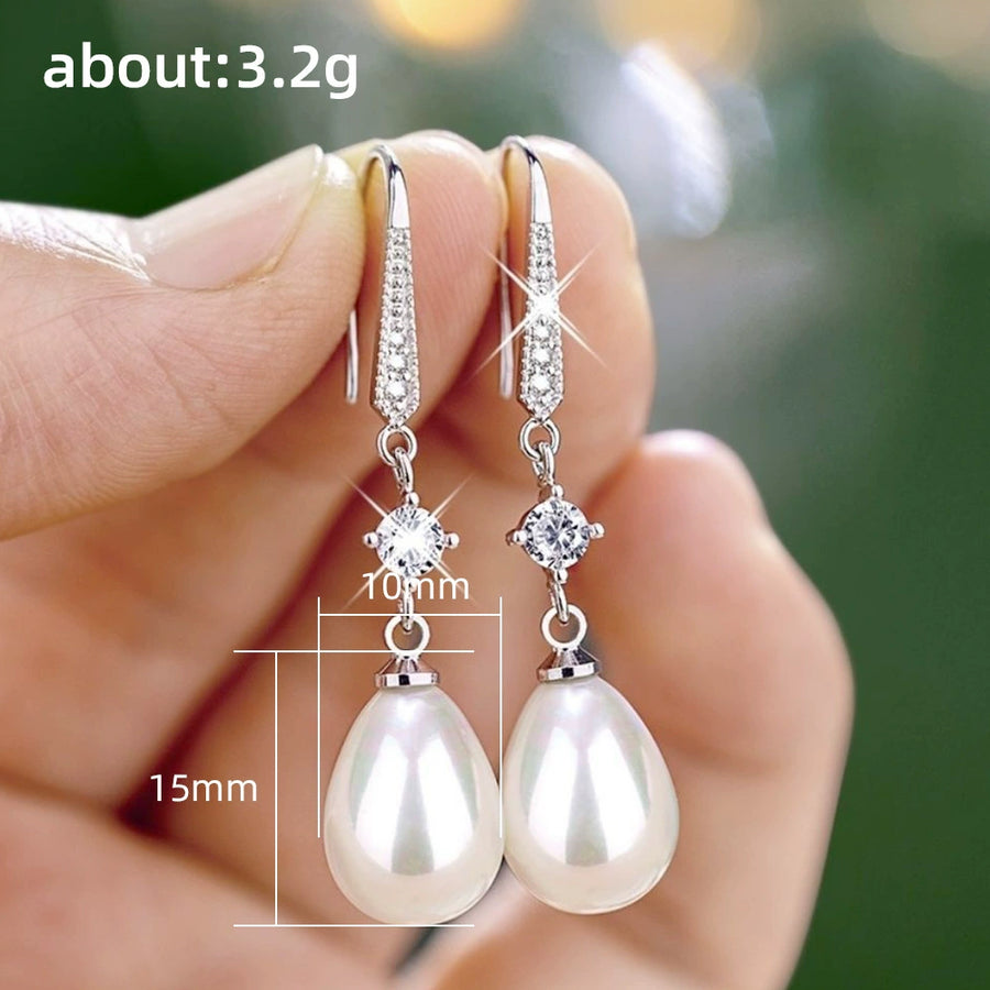 Sweet Women's Pearl Drop Earrings