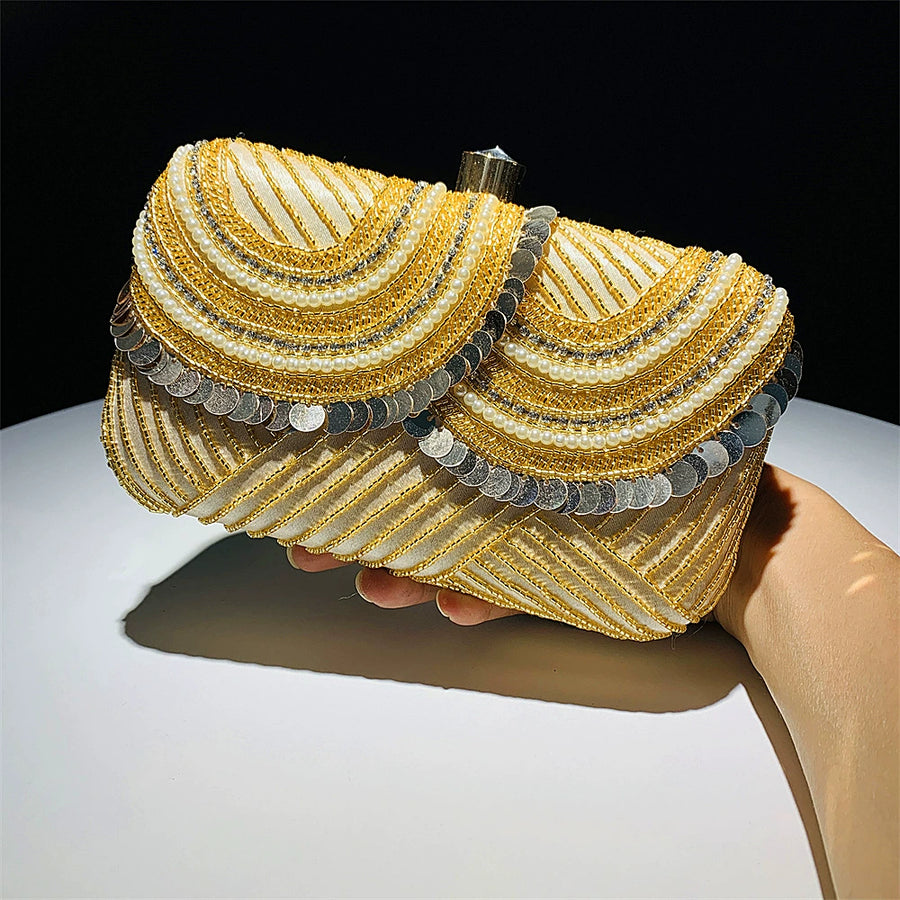 Gorgeous Shining Pearls Clutch Unique Handbags