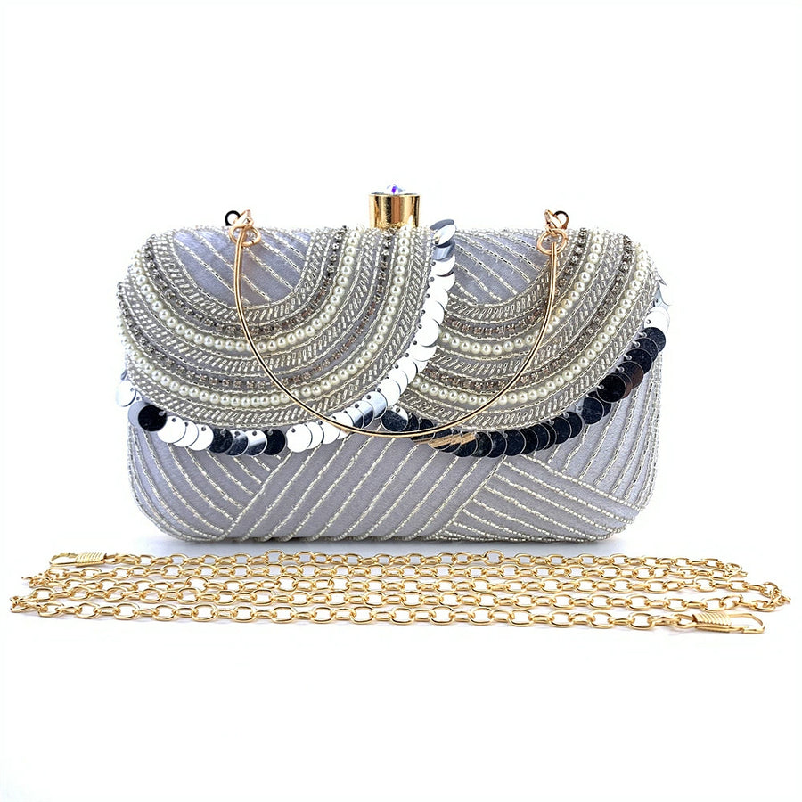 Gorgeous Shining Pearls Clutch Unique Handbags