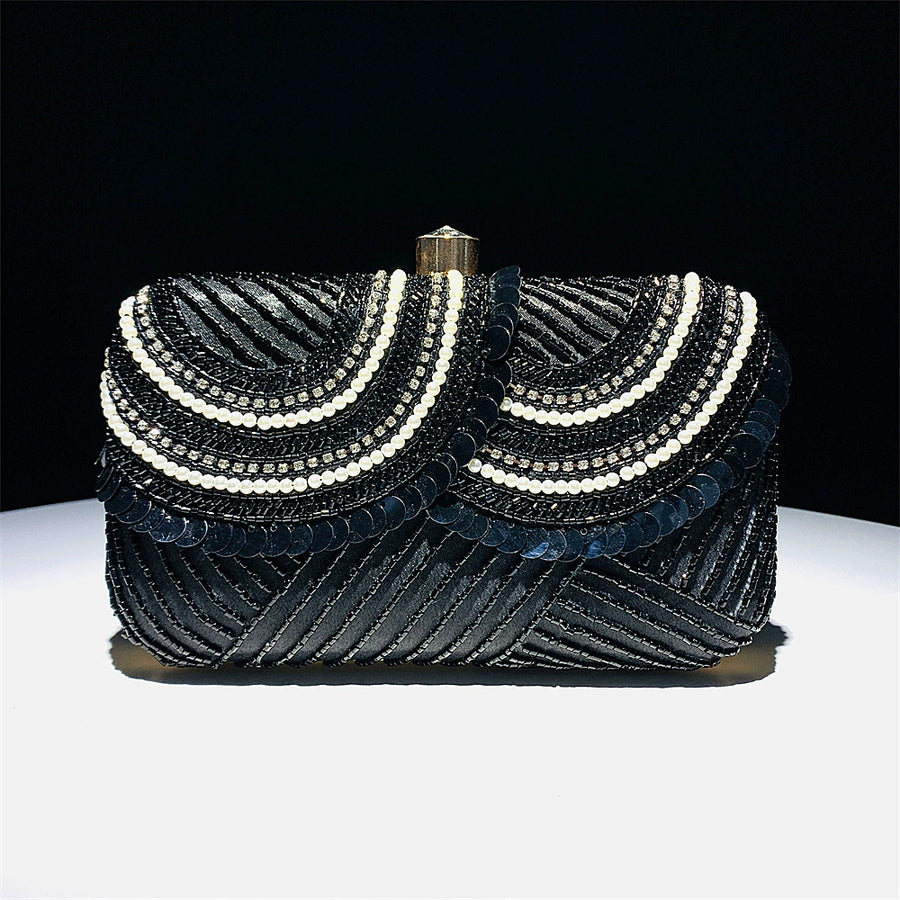 Gorgeous Shining Pearls Clutch Unique Handbags