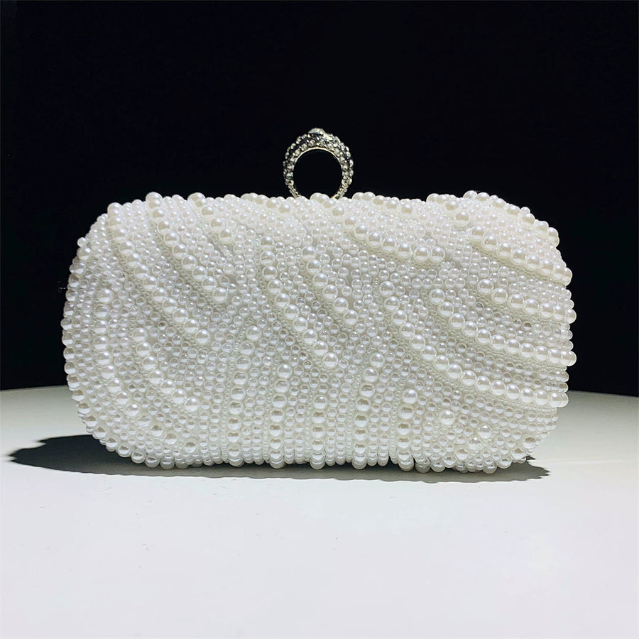 Charming Shining Pearls Clutch Unique Handbags