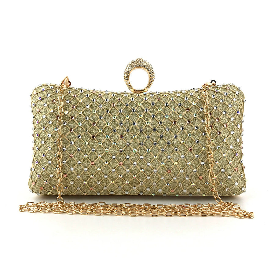 Delicate Rhinestone Clutch Women's Chain Wallets