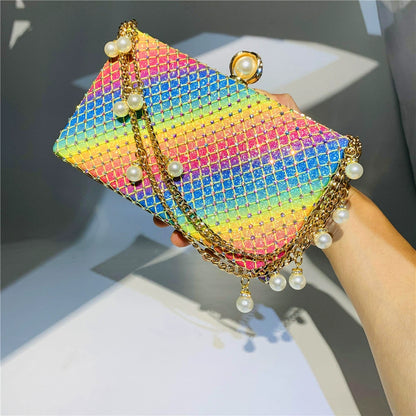 Gorgeous Sparkly Pearls Clutch Unique Handbags