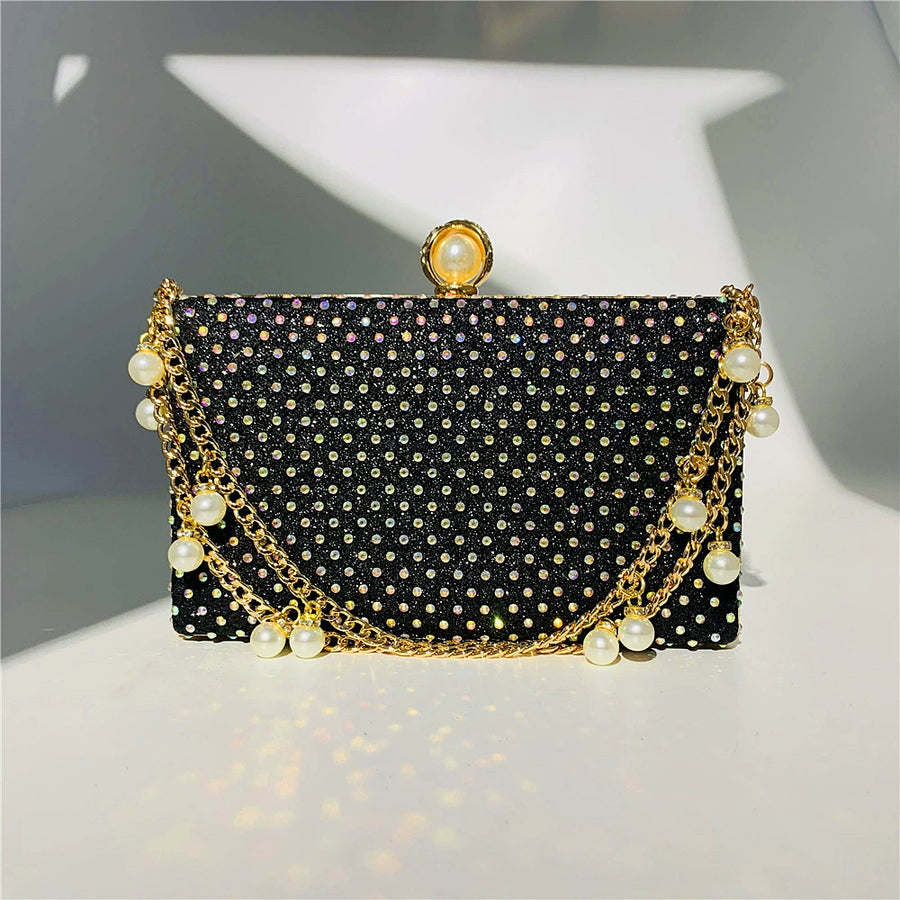 Gorgeous Sparkly Pearls Clutch Unique Handbags