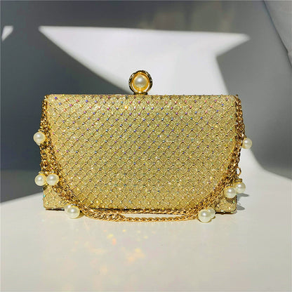 Gorgeous Sparkly Pearls Clutch Unique Handbags