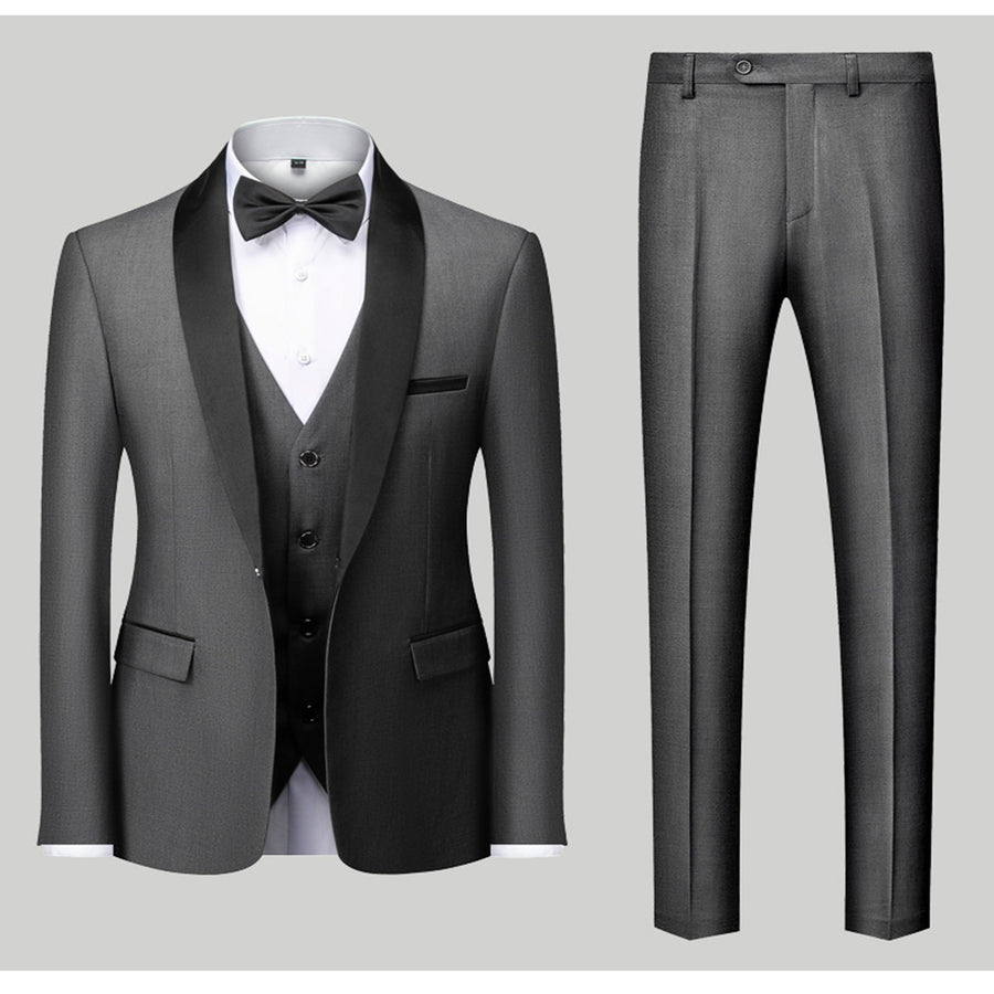 Tailored Fit Single Breasted One-Button 3 Pieces Patterned Men's Wedding Suits