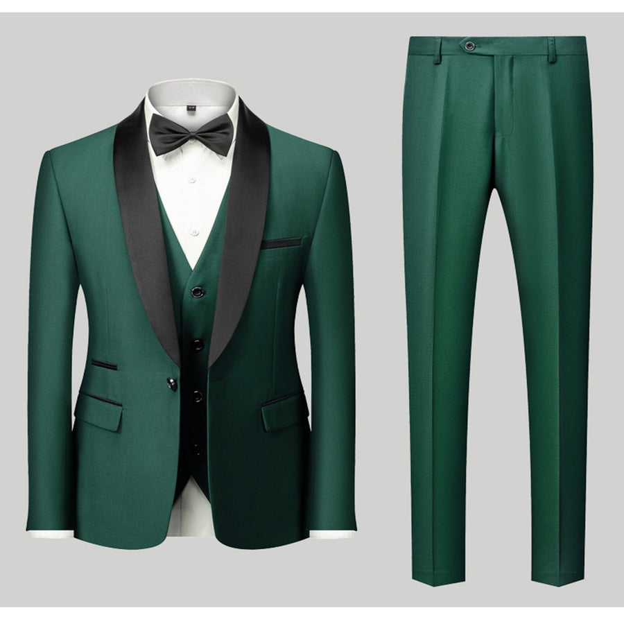 Tailored Fit Single Breasted One-Button 3 Pieces Patterned Men's Wedding Suits