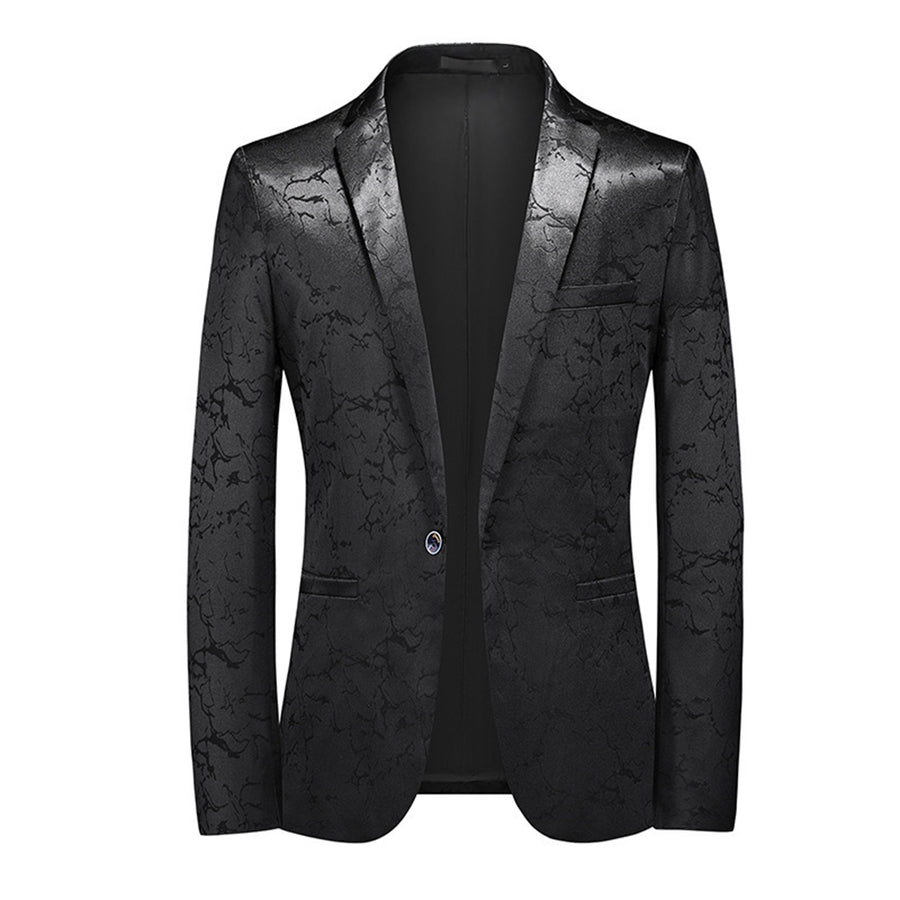 Tailored Fit Single Breasted One-Button Solid Colored Men's Party Jacket