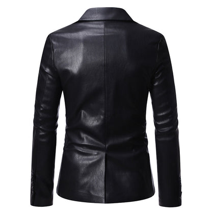 Tailored Fit Notched Lapel Single Breasted One-button Men's Party Jacket