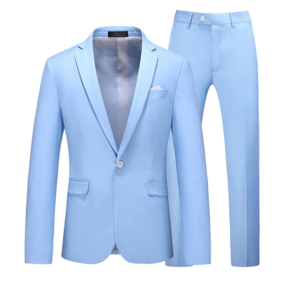 Tailored Fit Single Breasted One-button 2 Pieces Men's Prom Party Suits