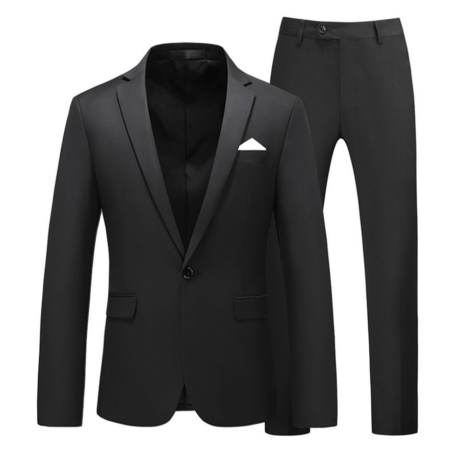 Tailored Fit Single Breasted One-button 2 Pieces Men's Prom Party Suits