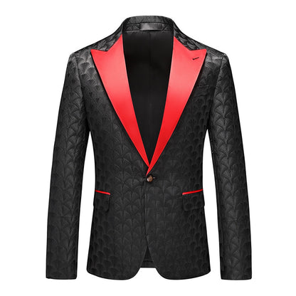 Tailored Fit Single Breasted One-button Men's Party Jacket