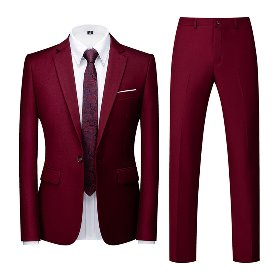 Tailored Fit Single Breasted One-button 3 Pieces Men's Wedding Suits