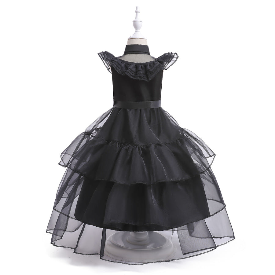 Ball-Gown Tulle Sleeveless Scoop Floor-Length Christmas Dresses for Girls