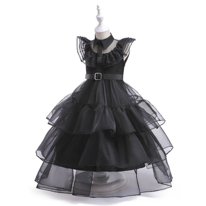 Ball-Gown Tulle Sleeveless Scoop Floor-Length Christmas Dresses for Girls