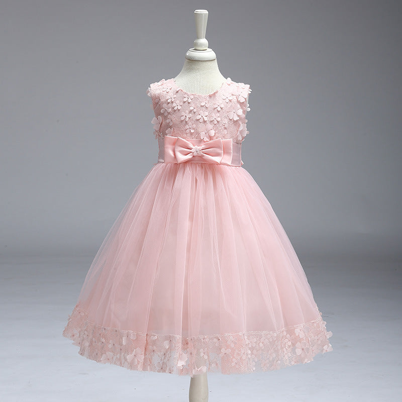 Ball Gown Scoop Sleeveless Embroidery Christmas Dresses for Girls