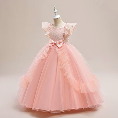 A-Line/Princess Scoop Sleeveless Flower Girl Dresses with Appliques & Ruffles