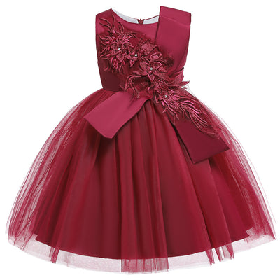 Princess Ball Gown Scoop Flower Girl Dresses with Appliques