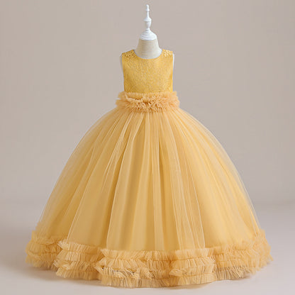 Ball Gown Scoop Sleeveless Flower Girl Dresses with Applique