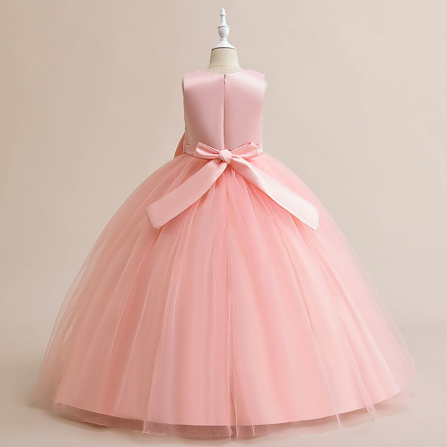 A-Line/Princess Scoop Sleeveless Flower Girl Dresses with Sequins