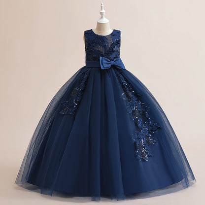 A-Line/Princess Scoop Sleeveless Flower Girl Dresses with Sequins