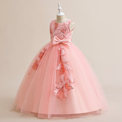 A-Line/Princess Scoop Sleeveless Flower Girl Dresses with Sequins